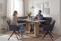 byLIVING Säulen-Esstisch »TOM« Artisan Eiche (Eiche-Optik), 100 kg, 4 Sitzplätze, Säule: 25 x 56,6 cm