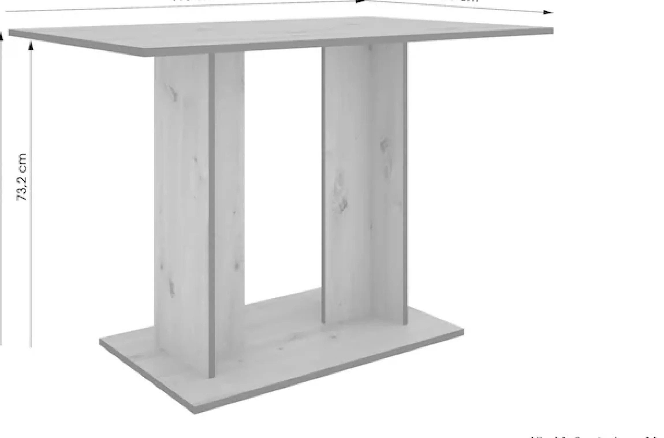 byLIVING Säulen-Esstisch »TOM« Artisan Eiche (Eiche-Optik), 100 kg, 4 Sitzplätze, Säule: 25 x 56,6 cm