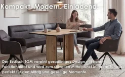 byLIVING Säulen-Esstisch »TOM« Artisan Eiche (Eiche-Optik), 100 kg, 4 Sitzplätze, Säule: 25 x 56,6 cm