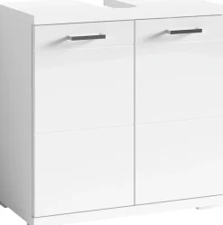 byLIVING Waschbeckenunterschrank »Nebraska« Breite 60 cm, mit Hochglanzlackierung und verchromten Metallgriffen