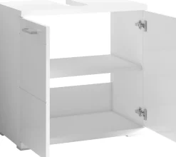 byLIVING Waschbeckenunterschrank »Nebraska« Breite 60 cm, mit Hochglanzlackierung und verchromten Metallgriffen