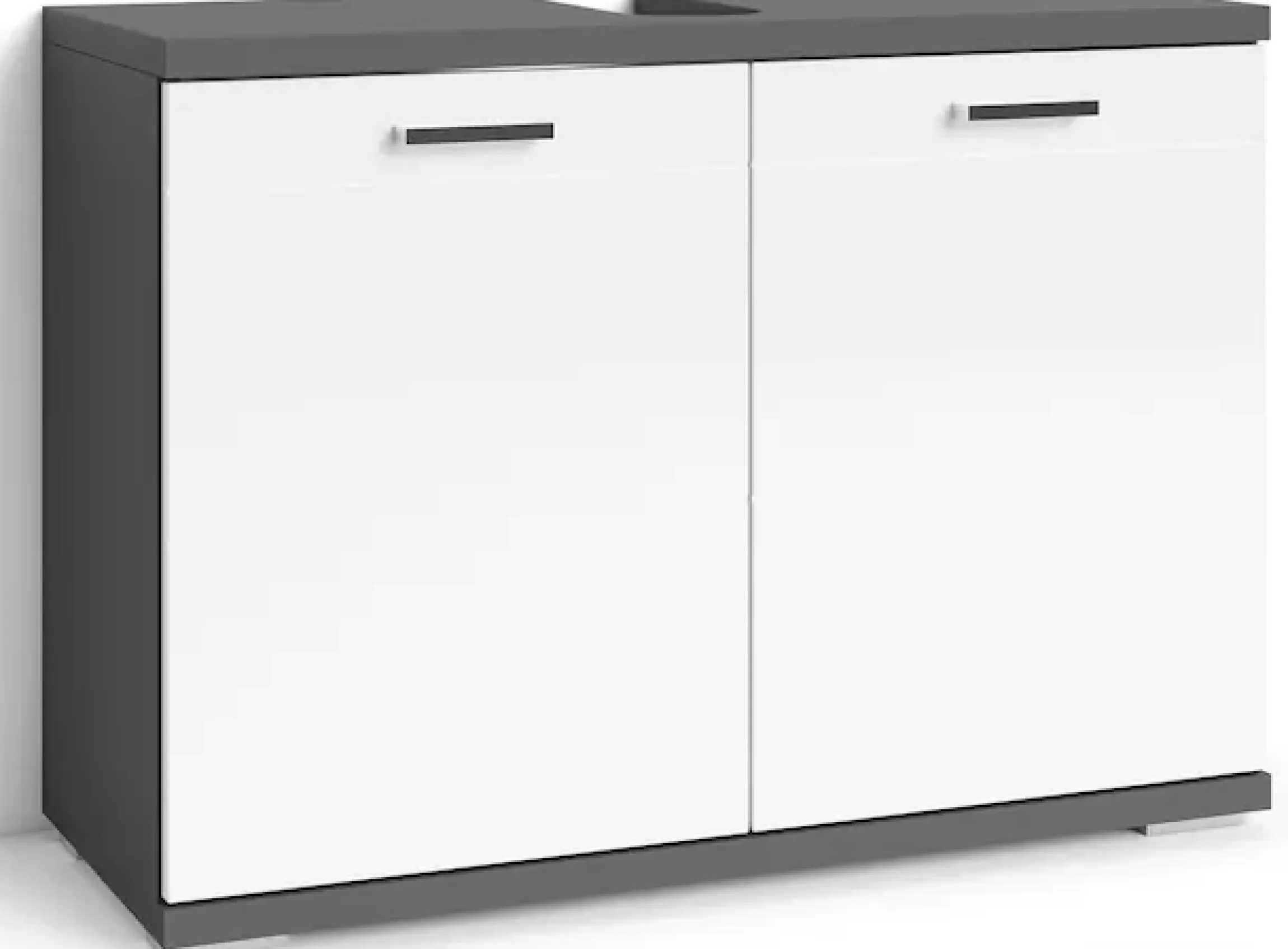 byLIVING Waschbeckenunterschrank »Nebraska« Breite 80 cm, Badezimmerschrank, MDF-Fronten in Hochglanz-Optik