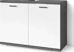 byLIVING Waschbeckenunterschrank »Nebraska« Breite 80 cm, Badezimmerschrank, MDF-Fronten in Hochglanz-Optik