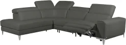 CALIA ITALIA Ecksofa »Benja, Designsofa mit erstklassigen Komfortfunktionen zum Wohlfühlen« in Leder, mit elektrischer Relaxfunktion