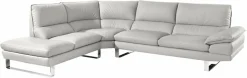 CALIA ITALIA Ecksofa »Dave, italienisches Designsofa mit erstklassigem Sitzkomfort, L-Form« mit tollen Lederbezügen