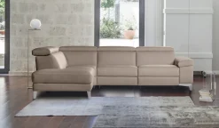 CALIA ITALIA Ecksofa »Nove, erstklassiger Sitzkomfort, mit tollen Komfortfunktionen, L-Form« mit Kopf- und elektrischer Relaxfunktion, in Leder