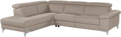 CALIA ITALIA Ecksofa »Nove, erstklassiger Sitzkomfort, mit tollen Komfortfunktionen, L-Form« mit Kopf- und elektrischer Relaxfunktion, in Leder