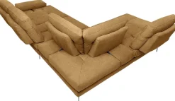 CALIA ITALIA Ecksofa »Toby Wing, B/T: 288/232 cm, Multifunktionssofa, Designsofa, L-Form« Sitztiefenverstellung und Armteilfunktion, Füße chrom glänzend