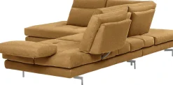 CALIA ITALIA Ecksofa »Toby Wing, B/T: 288/232 cm, Multifunktionssofa, Designsofa, L-Form« Sitztiefenverstellung und Armteilfunktion, Füße chrom glänzend