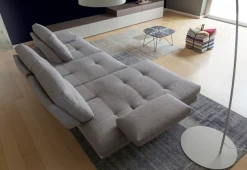 CALIA ITALIA Ecksofa »Toby Wing, B/T: 278/153 cm, Designsofa mit hohem Sitzkomfort, L-Form« inklusive Sitztiefenverstellung, Füße in chrom glänzend