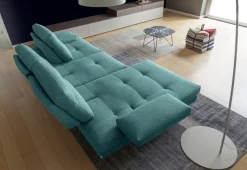 CALIA ITALIA Ecksofa »Toby Wing, B/T: 288/153 cm, Designsofa mit hohem Sitzkomfort, L-Form« inklusive Sitztiefenverstellung, Füße in chrom glänzend