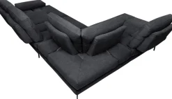 CALIA ITALIA Ecksofa »Toby Wing, B/T: 288/232 cm, Designsofa mit sensationellem Sitzkomfort« L-Form, Sitztiefenverstellung, funktionale Ecke, Füße in schwarz matt