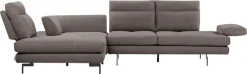 CALIA ITALIA Ecksofa »Toby Wing, B/T: 288/232 cm, Designsofa, Premium Sitzkomfort, L-Form« Sitztiefenverstellung, wahlw. mit Kissen-Set,Füße schwarz matt