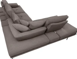 CALIA ITALIA Ecksofa »Toby Wing, B/T: 288/232 cm, Designsofa, Premium Sitzkomfort, L-Form« Sitztiefenverstellung, wahlw. mit Kissen-Set,Füße schwarz matt