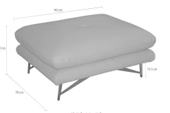 CALIA ITALIA Hocker »Cezanne, italienisches Design trifft erstklassigen Sitzkomfort, Leder« Designhocker in besonders langlebigen & pflegeleichten Lederarten