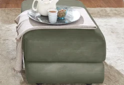 CALIA ITALIA Hocker »Gaia, in edlem Design und mit erstklassigem Sitzkomfort« aus pflegeleichtem Luxus-Microfaser Ginevra Hydro Care