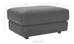 CALIA ITALIA Hocker »Gaia, in edlem Design und mit erstklassigem Sitzkomfort« aus pflegeleichtem Luxus-Microfaser Ginevra Hydro Care