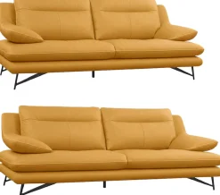 CALIA ITALIA Polstergarnitur »Cezanne, italienisches Design trifft erstklassigen Sitzkomfort, Leder« Set,Edles Designsofa in besonders langlebigen & pflegeleichten Lederarten