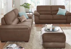 CALIA ITALIA Polstergarnitur »Gaia, hochwertige Garnitur aus 2-Sitzer & 3-Sitzer im edlen Design« Set, 2 Stk. tlg. aus pflegeleichtem Luxus-Microfaser Ginevra Hydro Care