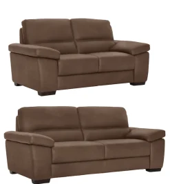 CALIA ITALIA Polstergarnitur »Gaia, hochwertige Garnitur aus 2-Sitzer & 3-Sitzer im edlen Design« Set, 2 Stk. tlg. aus pflegeleichtem Luxus-Microfaser Ginevra Hydro Care