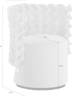 CALIA ITALIA Sessel »GIUGGIOLA Extravaganter Designsessel« Drehsessel, wahlweise mit Drehfunktion