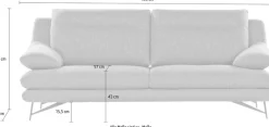 CALIA ITALIA 2-Sitzer »Cezanne, italienisches Designsofa mit erstklassigem Sitzkomfort« wahlweise mit Sitztiefenverstellung