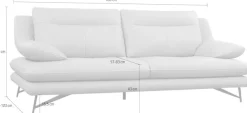 CALIA ITALIA 2-Sitzer »Cezanne, italienisches Design trifft erstklassigen Sitzkomfort, Leder« Edles Designsofa in besonders langlebigen & pflegeleichten Lederarten