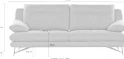 CALIA ITALIA 3-Sitzer »Cezanne modern, elegant und bequem, aufwendige Detailverarbeitung« wahlweise mit Sitztiefenverstellung,