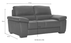 CALIA ITALIA 2-Sitzer »Gaia, Sofa im edlen Design und mit erstklassigem Sitzkomfort« aus pflegeleichtem Luxus-Microfaser Ginevra Hydro Care