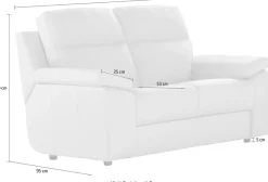 CALIA ITALIA 2-Sitzer »Primo, toller Sitzkomfort, italienisches Designsofa« in Leder