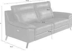 CALIA ITALIA 2-Sitzer »Robyitalienisches Designsofa mit exzellentem Sitzkomfort« mit erstklassigem Lederbezug