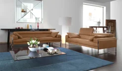 CALIA ITALIA 2-Sitzer »Romeo, Designsofa der Extraklasse mit tollem Sitzkomfort, Breite 182cm« edle Design Kufenfüße und edlem Lederbezug