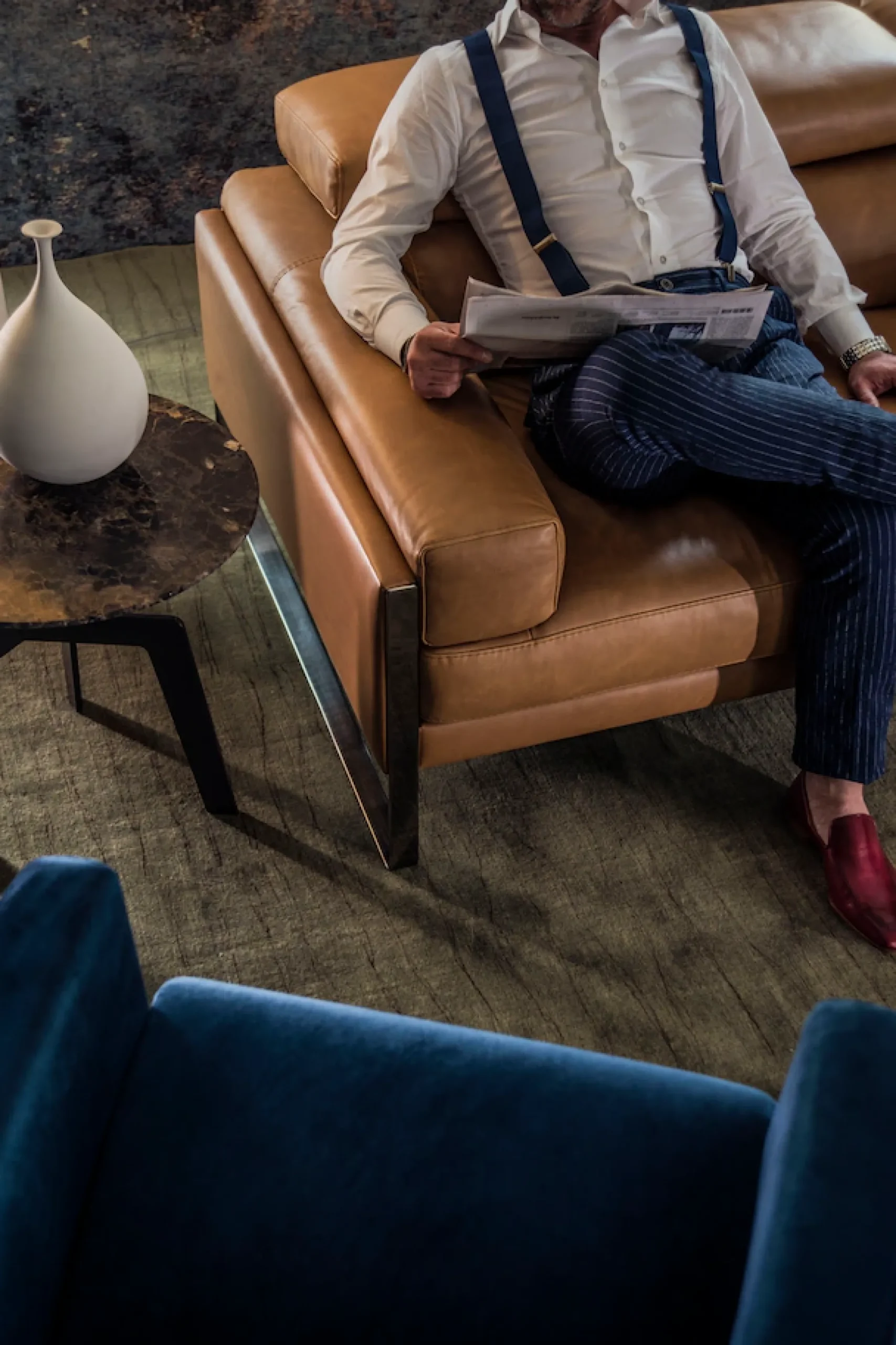 CALIA ITALIA 2-Sitzer »Romeo, Designsofa der Extraklasse mit tollem Sitzkomfort, Breite 182cm« edle Design Kufenfüße und edlem Lederbezug