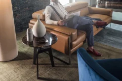 CALIA ITALIA 2-Sitzer »Romeo, Designsofa der Extraklasse mit tollem Sitzkomfort, Breite 182cm« edle Design Kufenfüße und edlem Lederbezug