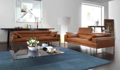 CALIA ITALIA 2,5-Sitzer »Romeo, Designsofa der Extraklasse mit tollem Sitzkomfort« Designkufenfuß und hochwertigem Lederbezug