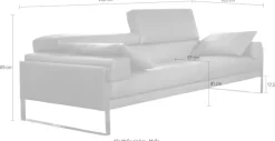 CALIA ITALIA 2,5-Sitzer »Romeo, Designsofa der Extraklasse mit tollem Sitzkomfort« Designkufenfuß und hochwertigem Lederbezug