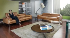 CALIA ITALIA 2,5-Sitzer »Romeo, Designsofa der Extraklasse mit tollem Sitzkomfort« Designkufenfuß und hochwertigem Lederbezug