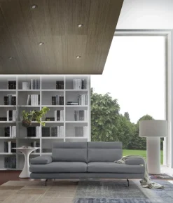 CALIA ITALIA 3,5-Sitzer »Toby Wing, 228 cm breit, italienisches Designsofa, Megasofa« inkl. Sitztiefenverstellung und Armteilfunktion, Füße in Schwarz matt