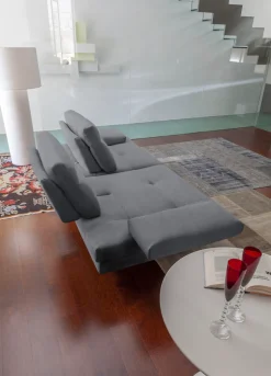 CALIA ITALIA 3,5-Sitzer »Toby Wing, 228 cm breit, italienisches Designsofa, Megasofa« inkl. Sitztiefenverstellung und Armteilfunktion, Füße in Schwarz matt