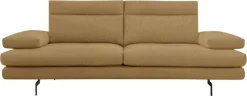 CALIA ITALIA 3-Sitzer »Toby Wing, 208 cm breit, Designsofa, hochwertige Verarbeitungsdetails« inkl. Sitztiefenverstellung und Armteilfunktion, Füße in Schwarz matt