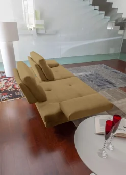 CALIA ITALIA 3-Sitzer »Toby Wing, 208 cm breit, Designsofa, hochwertige Verarbeitungsdetails« inkl. Sitztiefenverstellung und Armteilfunktion, Füße in Schwarz matt