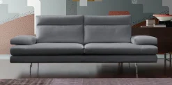 CALIA ITALIA 3,5-Sitzer »Toby Wing, 228 cm breit, Designsofa mit erstklassigem Sitzkomfort« inklusive Sitztiefenverstellung, Füße in Chrom glänzend