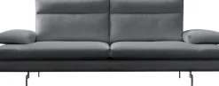 CALIA ITALIA 3,5-Sitzer »Toby Wing, 228 cm breit, Designsofa mit erstklassigem Sitzkomfort« inklusive Sitztiefenverstellung, Füße in Chrom glänzend