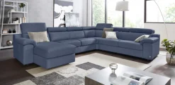 CALIA ITALIA Wohnlandschaft »CS_Mambo, U-Form, Familiensofa, bequem und zeitlos« in Leder, inklusive Kopfteilverstellung