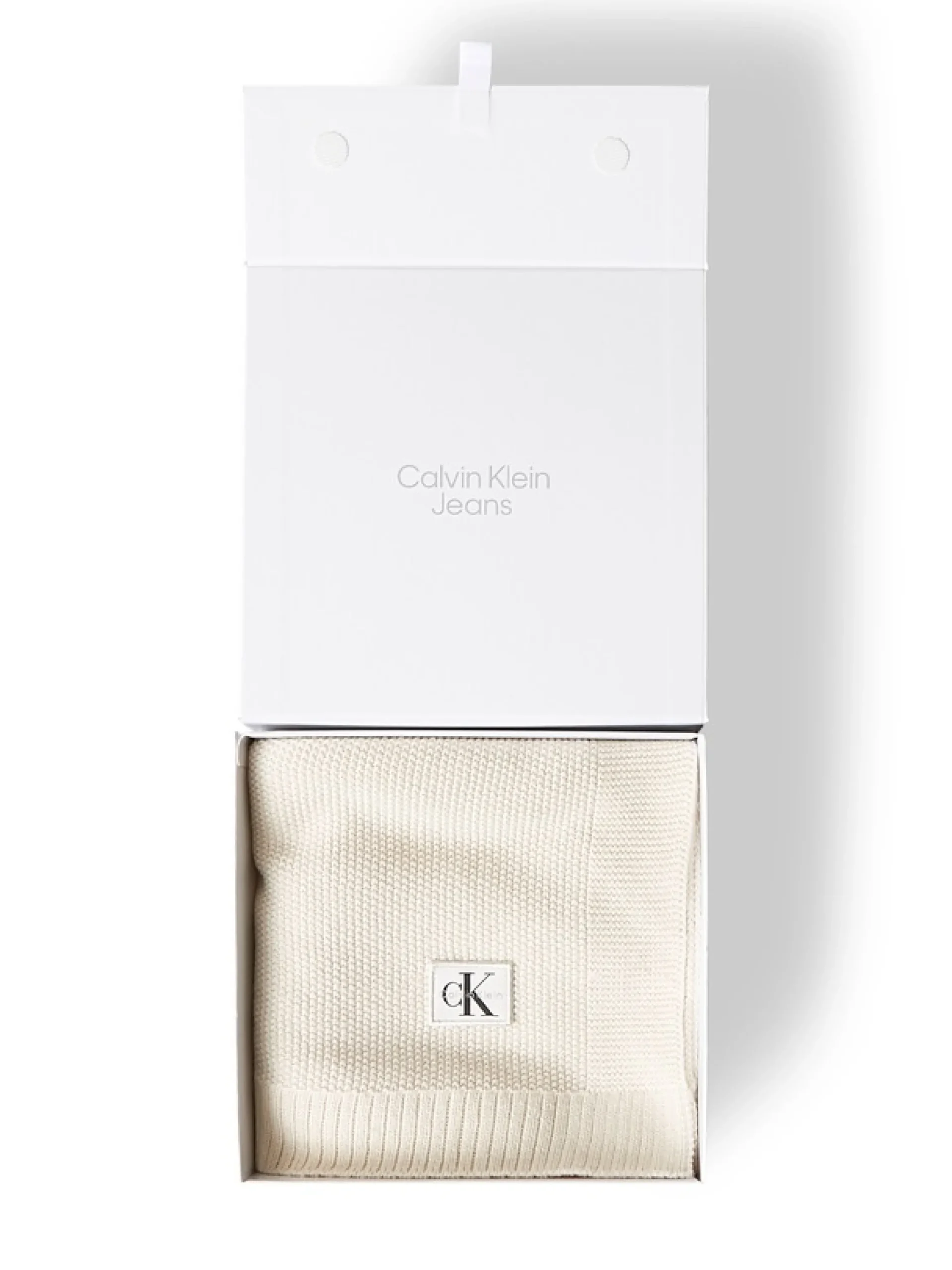 Calvin Klein Jeans Babydecke »KNIT BABY BLANKET GIFTBOX« Mit Stricksaum, Einheitsgröße