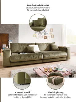 3C Candy Big-Sofa »Enisa II, elegantes Mega-Sofa, super bequem und toll verarbeitet,« bestehend aus Modulen, daher auch individuell aufstellbar