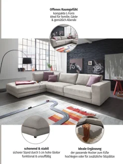3C Candy Ecksofa »Enisa II L-Form« bestehend aus Modulen, daher auch individuell aufstellbarbar