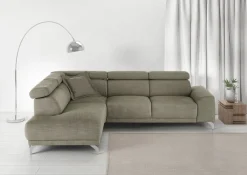 3C Candy Ecksofa »Greve Sofa immer mit manuelle Kopfteilverstellungen, modern, elegant« wahlweise motorischer Sitzvorzug, bequem und zeitlos, L-Form