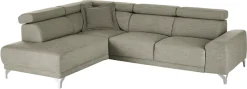 3C Candy Ecksofa »Greve Sofa immer mit manuelle Kopfteilverstellungen, modern, elegant« wahlweise motorischer Sitzvorzug, bequem und zeitlos, L-Form