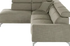 3C Candy Ecksofa »Greve Sofa immer mit manuelle Kopfteilverstellungen, modern, elegant« wahlweise motorischer Sitzvorzug, bequem und zeitlos, L-Form
